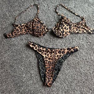Leopard Print Bikini Set